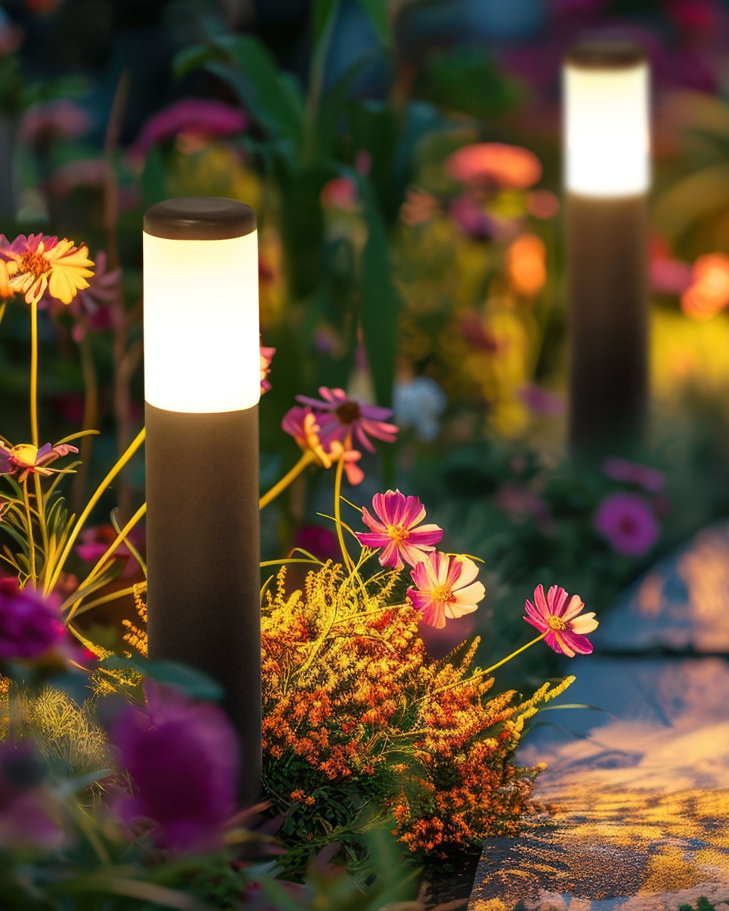 Pollerleuchte 2er Set GARDNER Schwarz