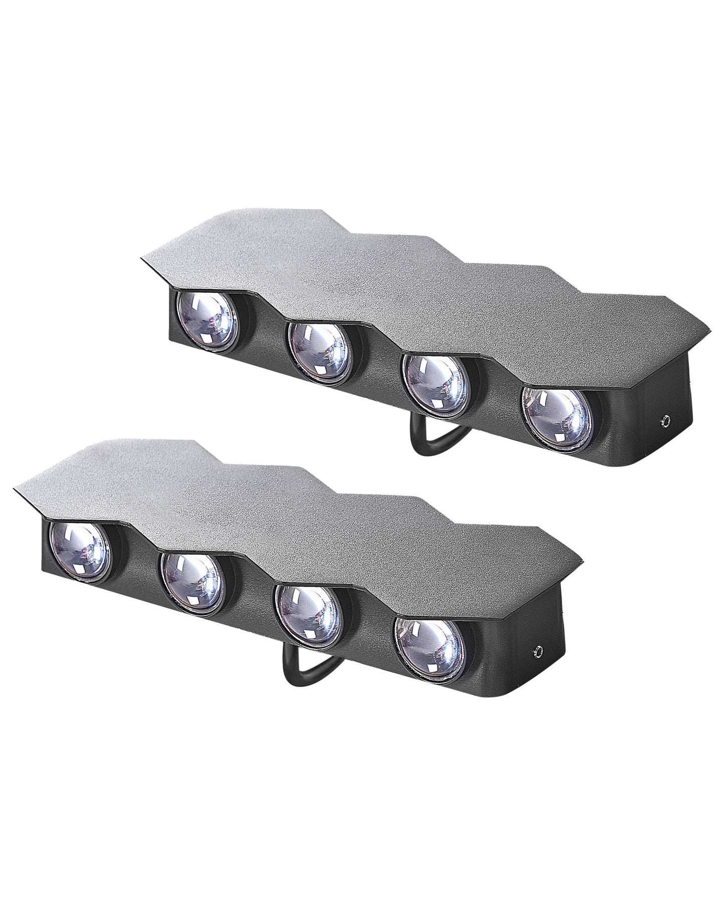 LED Aussenwandleuchte 2er Set WELDON Schwarz