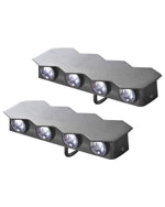 LED Aussenwandleuchte 2er Set WELDON Schwarz
