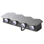 LED Aussenwandleuchte 2er Set WELDON Schwarz