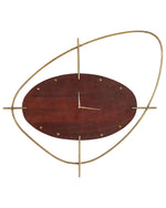 Wanduhr RAPTI Mango Holz Dunkler Holzfarbton
