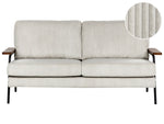 3-Sitzer Sofa Cord hellgrau AKRANES