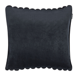 Kissen 2er Set RAKYA Webpelz 45 x 45 cm Kein Muster Getuftet Schwarz
