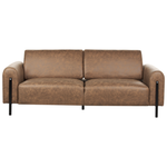 4-Sitzer Sofa Set Lederoptik braun ASKIM