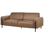 4-Sitzer Sofa Set Lederoptik braun ASKIM