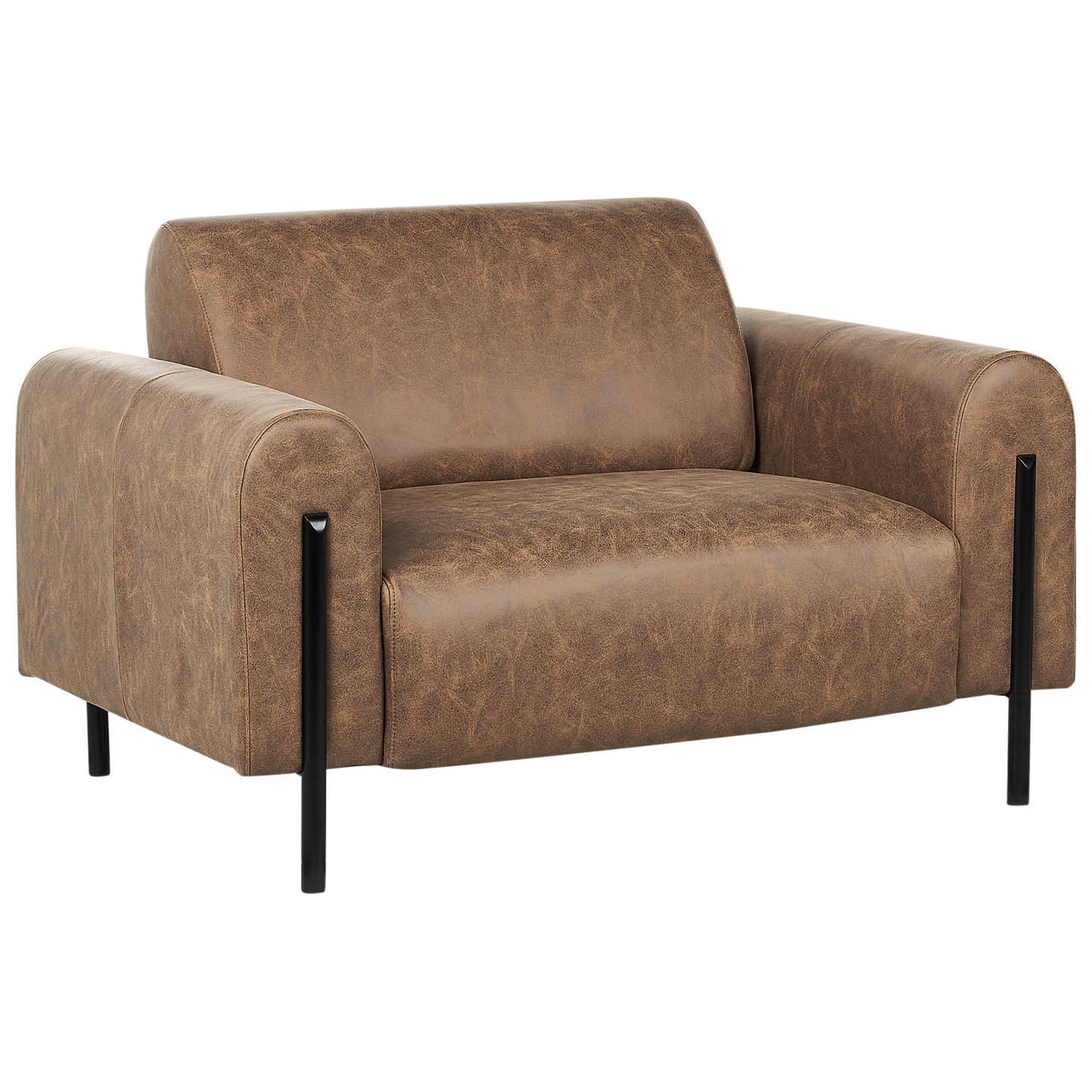 4-Sitzer Sofa Set Lederoptik braun ASKIM