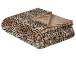 Tagesdecke KUDELI Webpelz 150 x 200 cm Tiermuster Braun