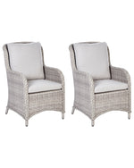 Gartensessel 2er Set CASCAIS Polyrattan Beige