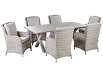 Gartenmöbel Set 6-Sitzer CASCAIS inkl. Kissen Polyrattan Beige
