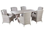 Gartenmöbel Set 6-Sitzer CASCAIS inkl. Kissen Polyrattan Beige