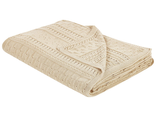 Tagesdecke DAULET Baumwolle 150 x 200 cm Beige