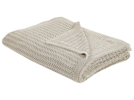 Tagesdecke ILEN Baumwolle 150 x 200 cm Hellbeige