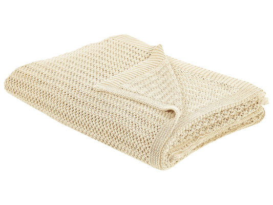 Tagesdecke ILEN Baumwolle 150 x 200 cm Beige