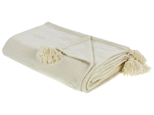 Tagesdecke KAZY Baumwolle 150 x 200 cm Beige
