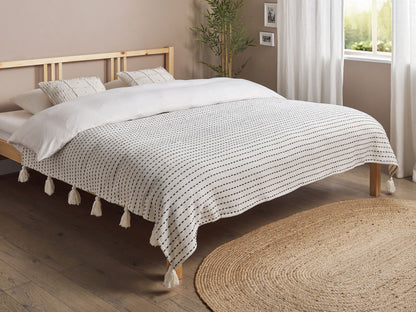 Tagesdecke MODAR Baumwolle 200 x 220 cm Cremeweiss