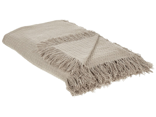 Tagesdecke YERBENT Baumwolle 200 x 220 cm Taupe