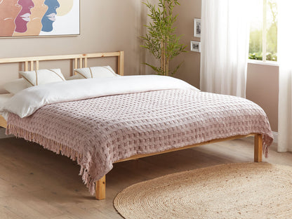 Tagesdecke BERE Baumwolle 150 x 200 cm Pastellrosa