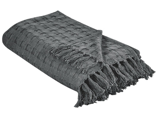Tagesdecke BERE Baumwolle 220 x 240 cm Dunkelgrau