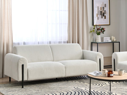 3-Sitzer Sofa Cord cremeweiss ASKIM