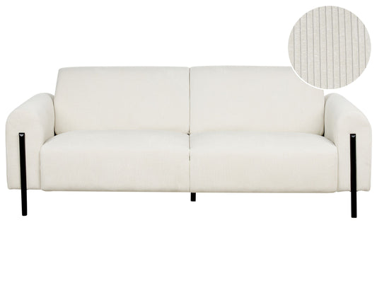 3-Sitzer Sofa Cord cremeweiss ASKIM