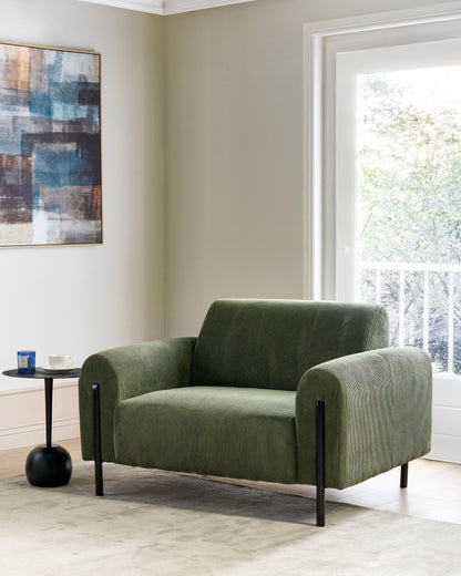 Sessel ASKIM Cord Olivgrün