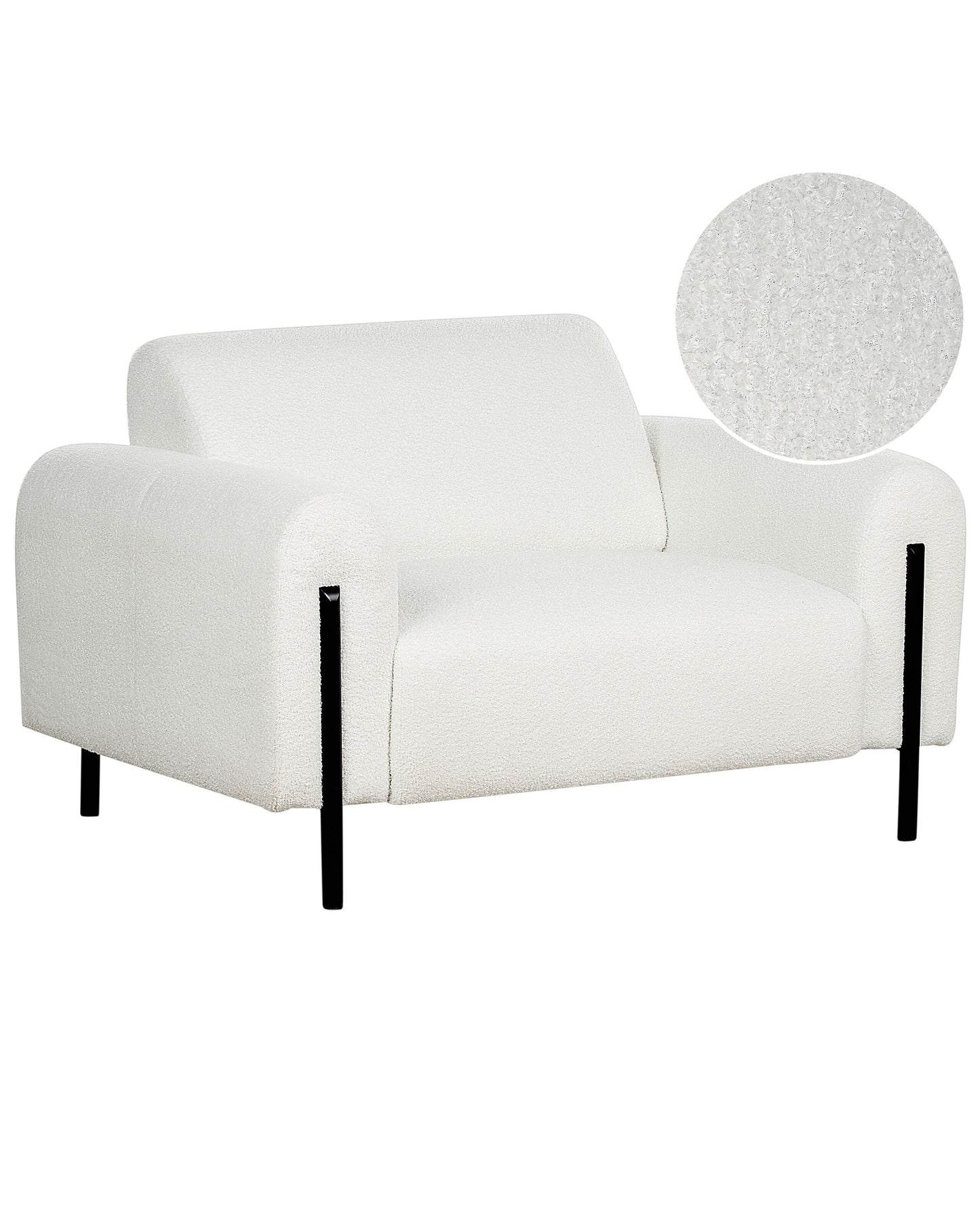 Sessel ASKIM Bouclé Weiss