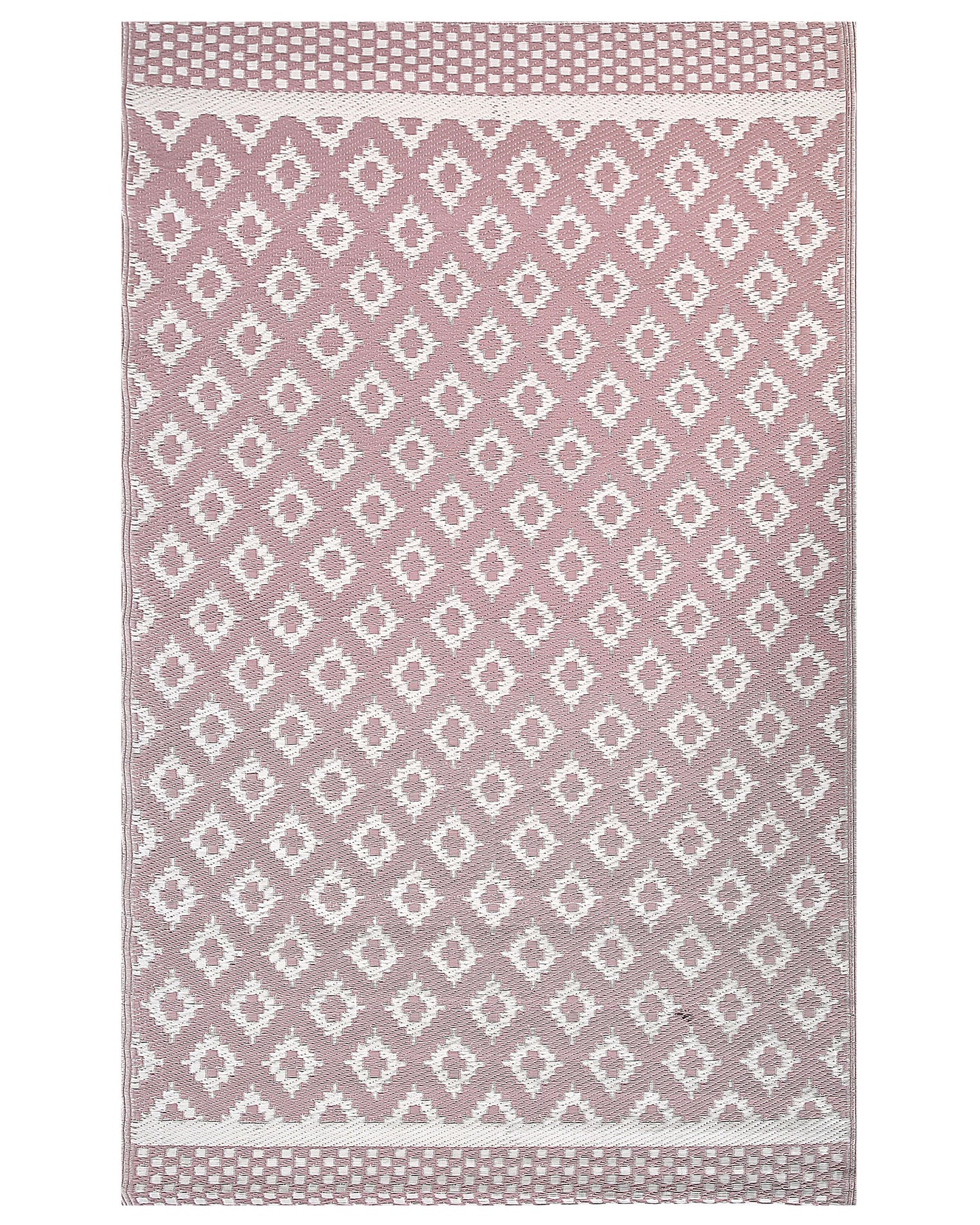 Outdoor Teppich rosa 120 x 180 cm geometrisches Muster THANE