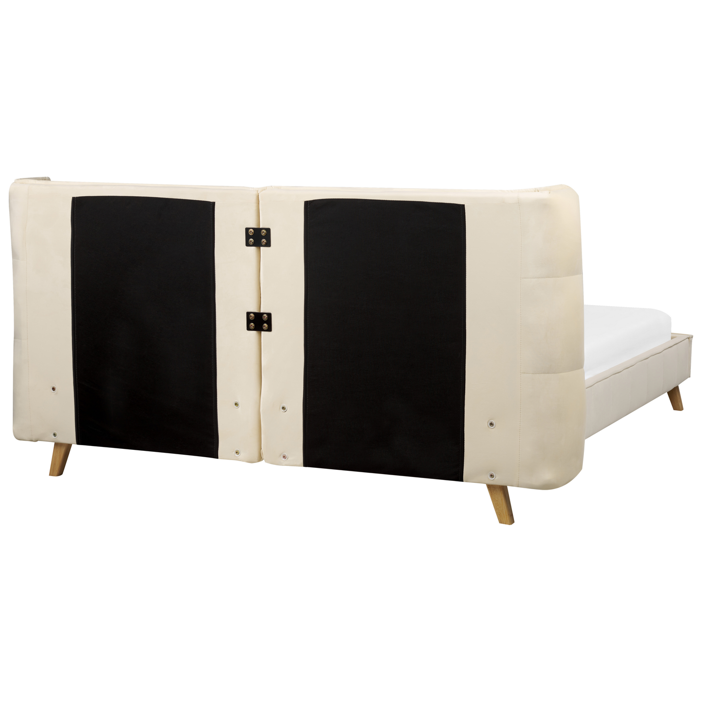 Bett mit Lattenrost Samtstoff SENLIS 160 x 200 cm Beige