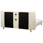 Bett mit Lattenrost Samtstoff SENLIS 160 x 200 cm Beige