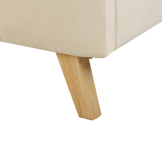 Bett mit Lattenrost Samtstoff SENLIS 160 x 200 cm Beige