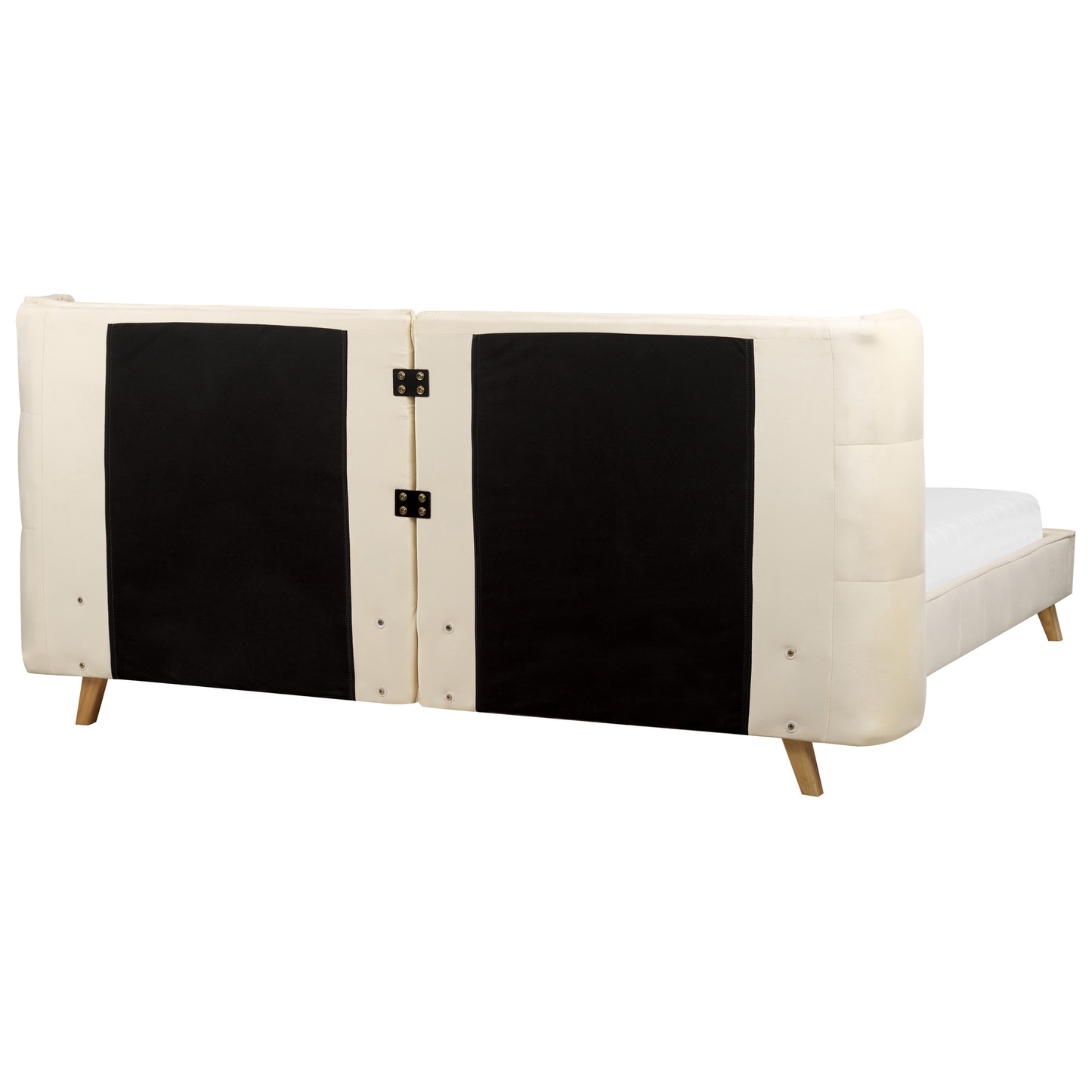 Bett mit Lattenrost Samtstoff SENLIS 180 x 200 cm Beige