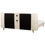 Bett mit Lattenrost Samtstoff SENLIS 180 x 200 cm Beige