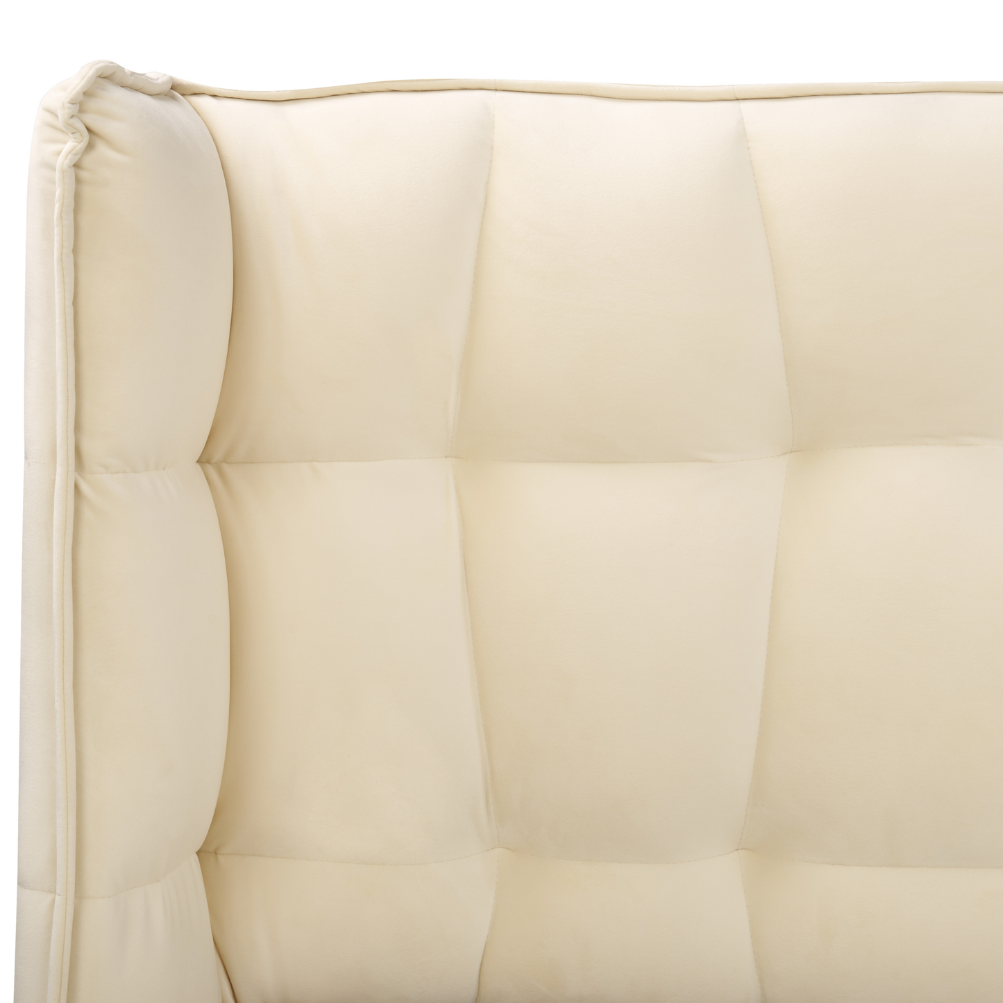 Bett mit Lattenrost Samtstoff SENLIS 180 x 200 cm Beige