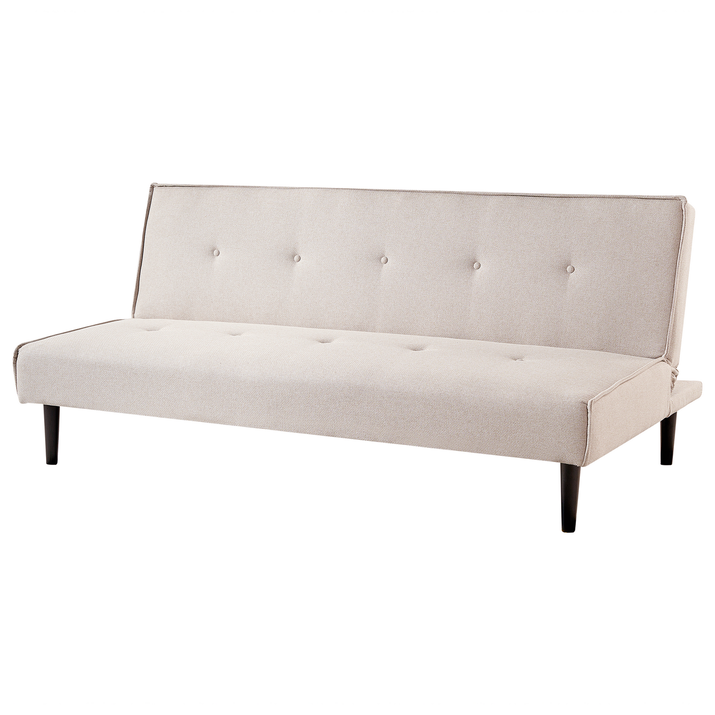 3-Sitzer Schlafsofa hellbeige / schwarz VISBY