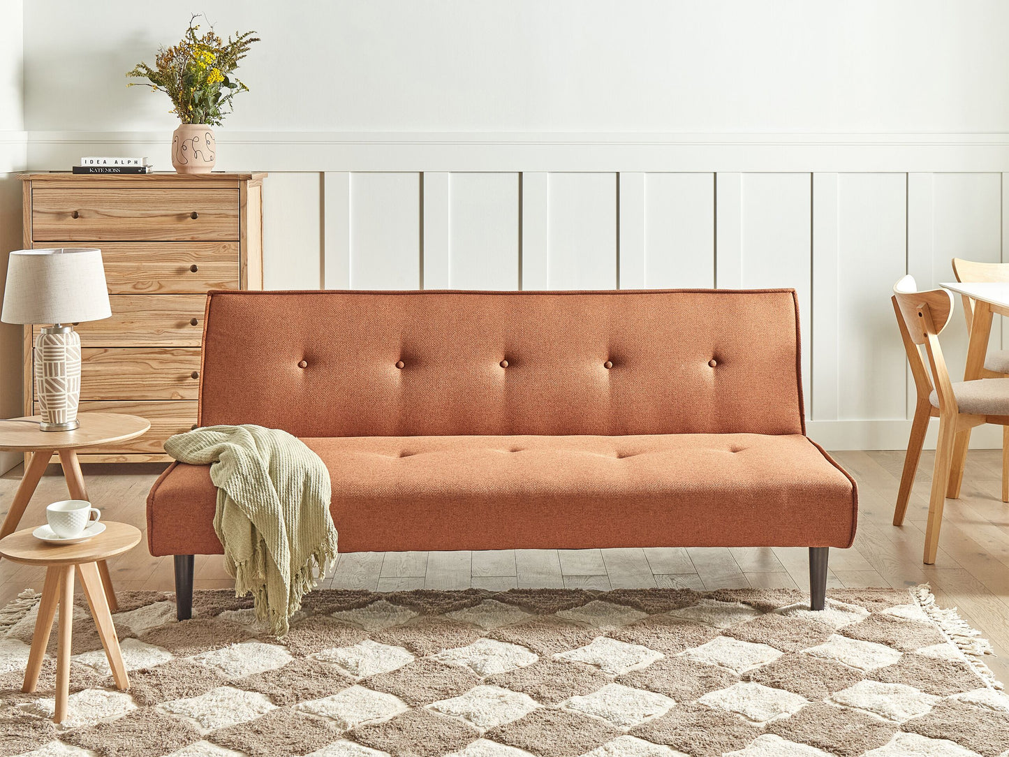 3-Sitzer Schlafsofa goldbraun / schwarz VISBY