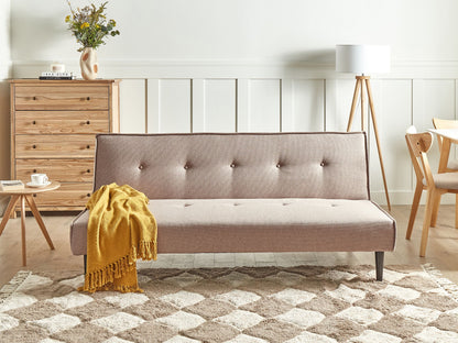 3-Sitzer Schlafsofa beige / schwarz VISBY