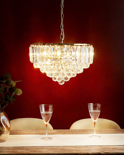 Kronleuchter ACHEIRO S Kristall Gold