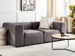 2-Sitzer Sofa Samtstoff dunkelgrau FALSTERBO