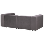 2-Sitzer Sofa Samtstoff dunkelgrau FALSTERBO