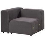 2-Sitzer Sofa Samtstoff dunkelgrau FALSTERBO