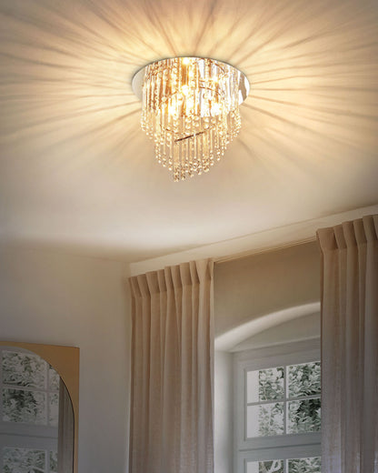 Kronleuchter ESMELLE L Kristall Silber