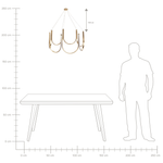 LED Kronleuchter PERQUENO Metall Gold