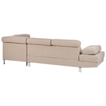 5-Sitzer Ecksofa beige linksseitig NORREA