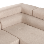5-Sitzer Ecksofa beige linksseitig NORREA