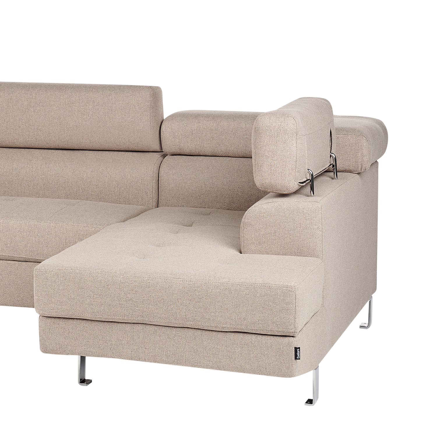 5-Sitzer Ecksofa beige linksseitig NORREA
