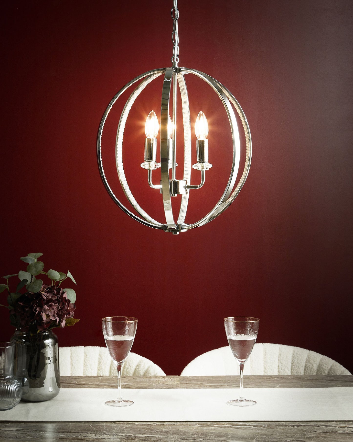 Kronleuchter TENOIRO Metall Silber