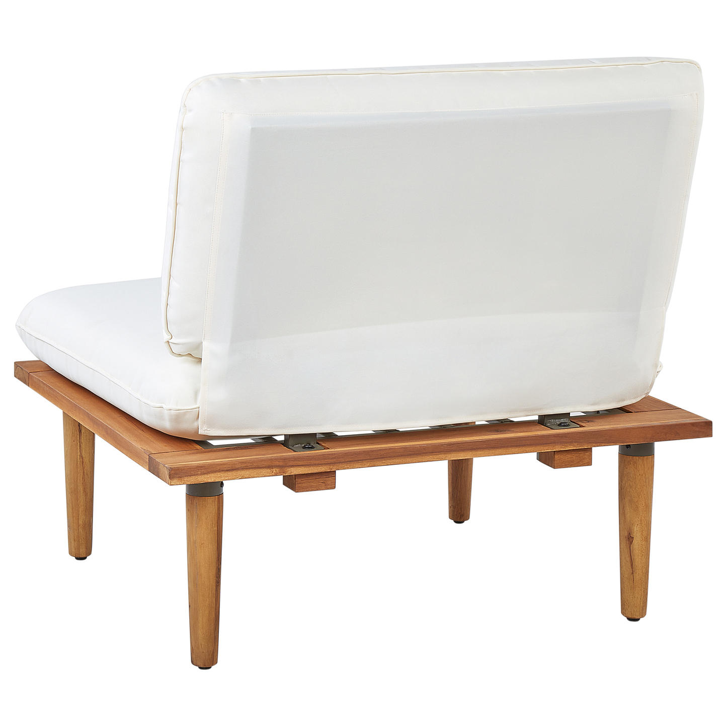 Lounge Set mit Tisch 2-Sitzer FRASCATI modular zertifiziertes Akazienholz Cremeweiss