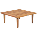 Lounge Set mit Tisch 2-Sitzer FRASCATI modular zertifiziertes Akazienholz Cremeweiss