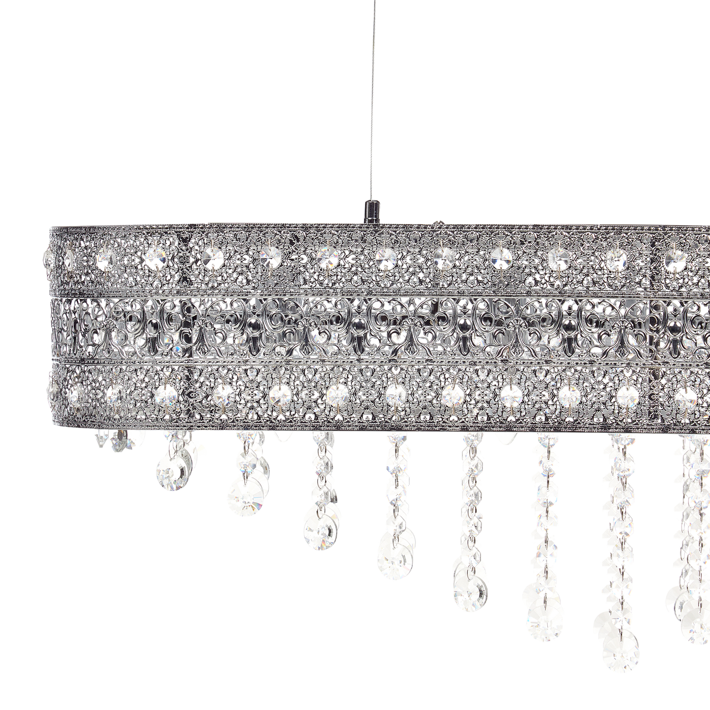 Kronleuchter BELELLE Kristall Silber