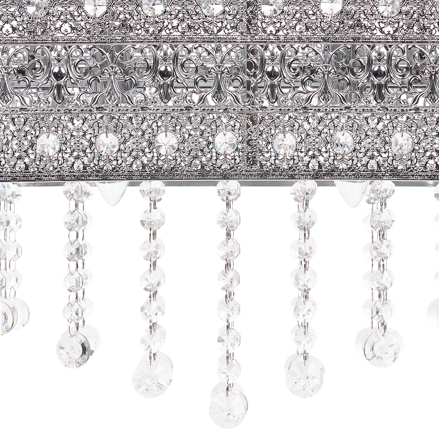Kronleuchter BELELLE Kristall Silber
